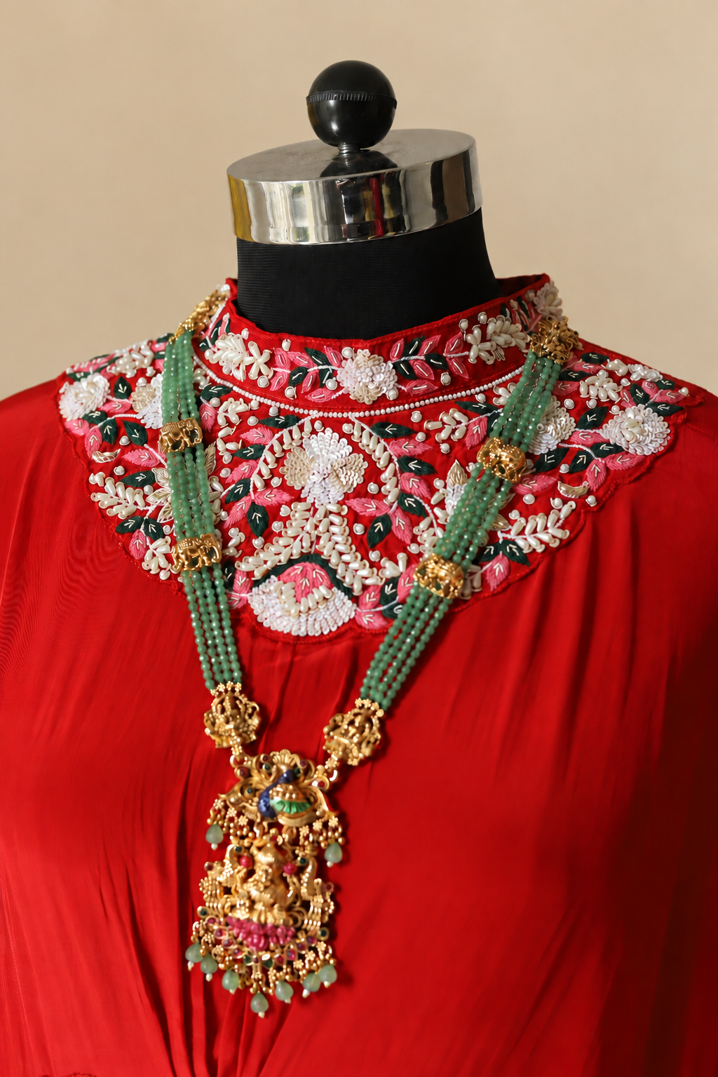 Gul - Red Draped Kaftan