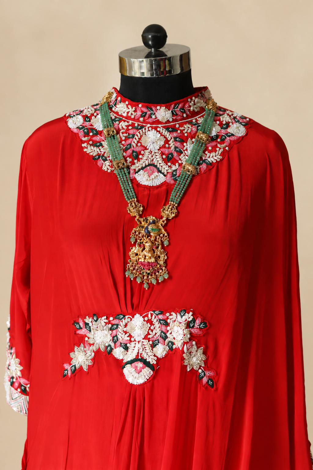 Gul - Red Draped Kaftan