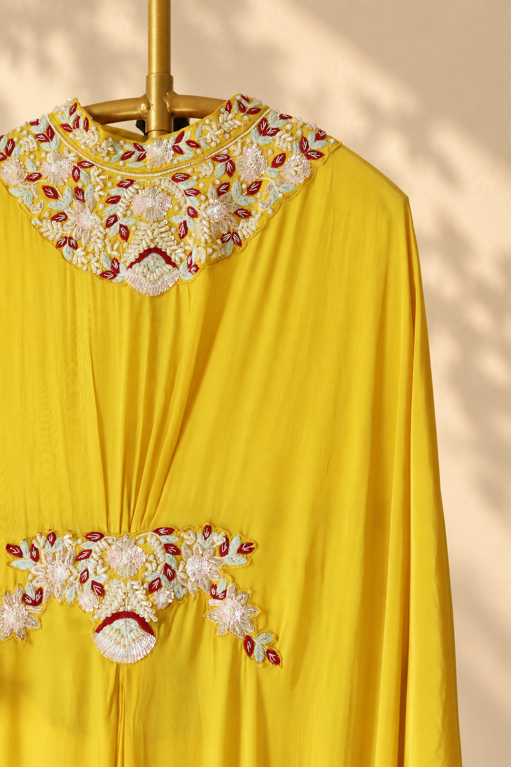 Gul - Yellow Draped Kaftan