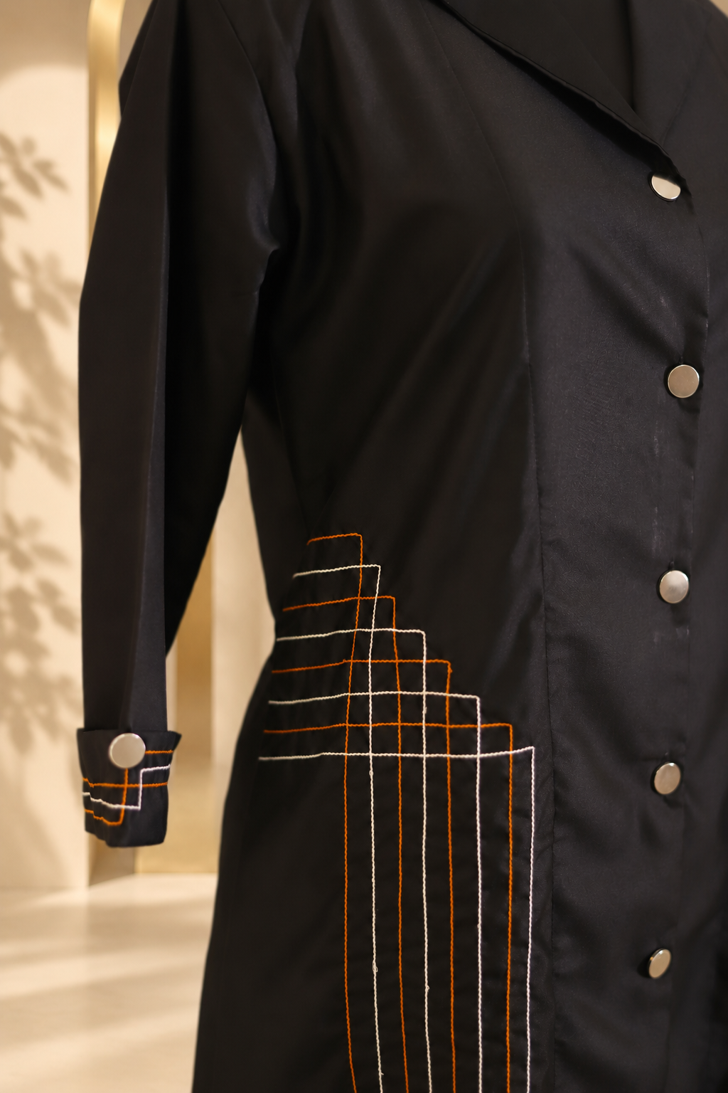 Kiara - Black Dress with Authentic Hand Embroidered Work