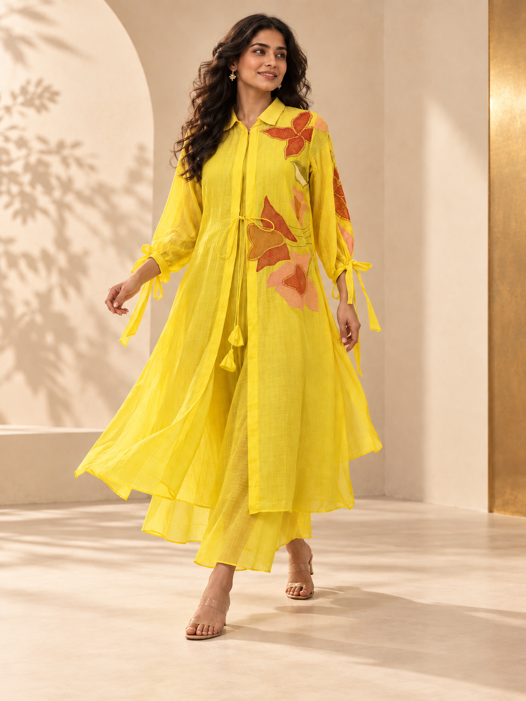 Kiara - Sunshine Yellow Layered Dress